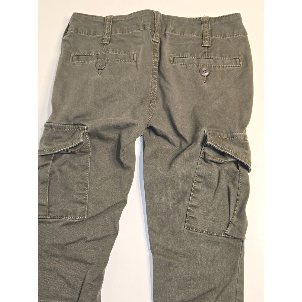 Free People Skinny Cargo Pants | Women's Size 24 | Olive Green Ankle Zip - Picture 6 of 8